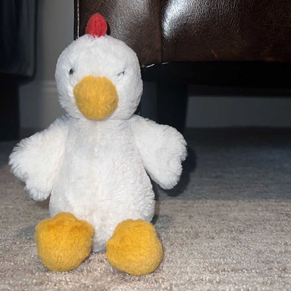 COPY - Jellycat Bashful White Rooster Plush 8” Chicken Bird Stuffed Animal Chick